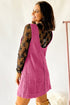 Corduroy Patch Pocket Sleeveless H Line Mini Dress